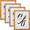 Craig Frames 4 Pack: Vintage Bamboo Brushed Gold Picture Frame with Mat